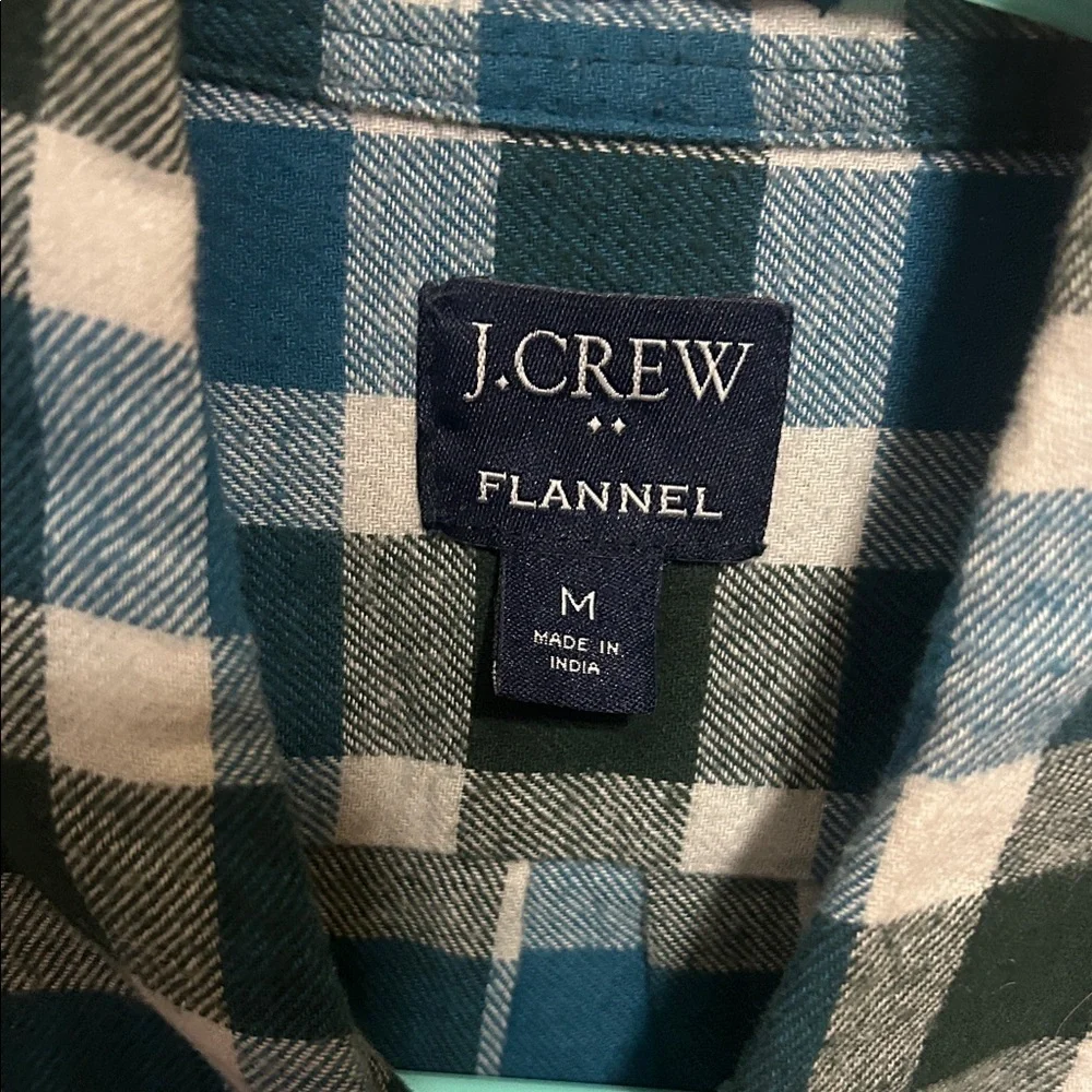 J. Crew Mens Slim Buffalo Check Flannel Shirt Top Button up Sz L